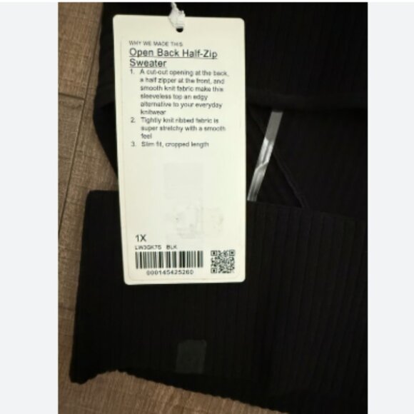 Brand New Lululemon Open Back Half-Zip Sweater - Picture 12 of 13
